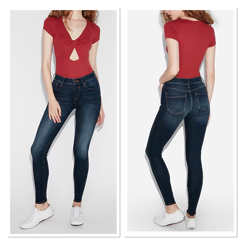 EXPRESS Dark Wash Skinny Jeans NWOT